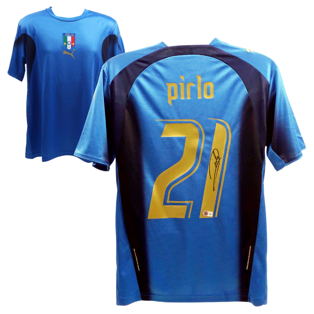 Italy Signed Pirlo Jersey Andrea Pirlo Signed Italy Shirt: Home