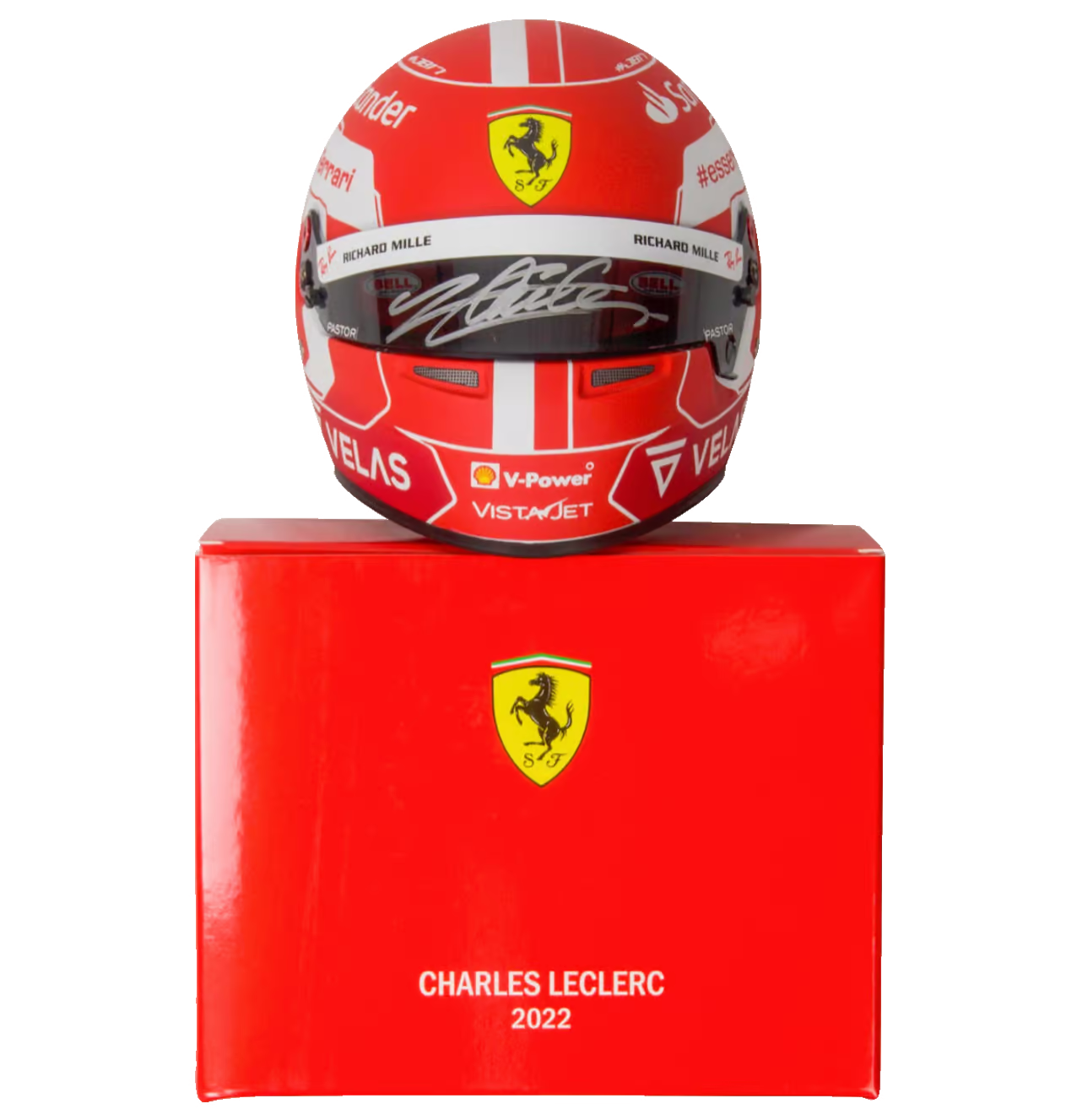 Charles Leclerc Signed Formula Ferrari Helmet 1:2 Scale with Beckett