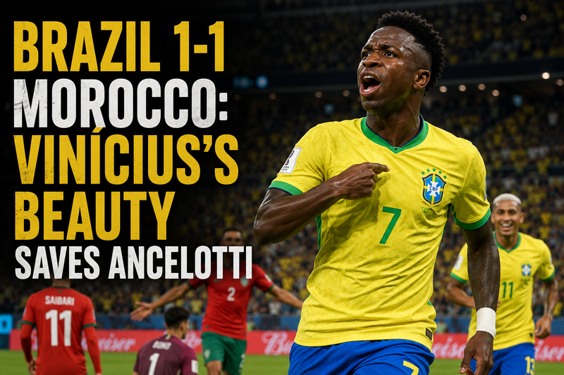 Brazil 1-1 Morocco: Vinícius's Beauty Saves Ancelotti