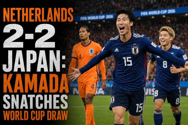 Netherlands 2-2 Japan: Kamada Snatches World Cup Draw