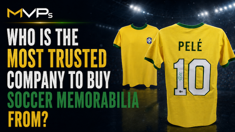 A collection of authenticated signed soccer shirts, footballs and boots from legendary players available through MVPs.