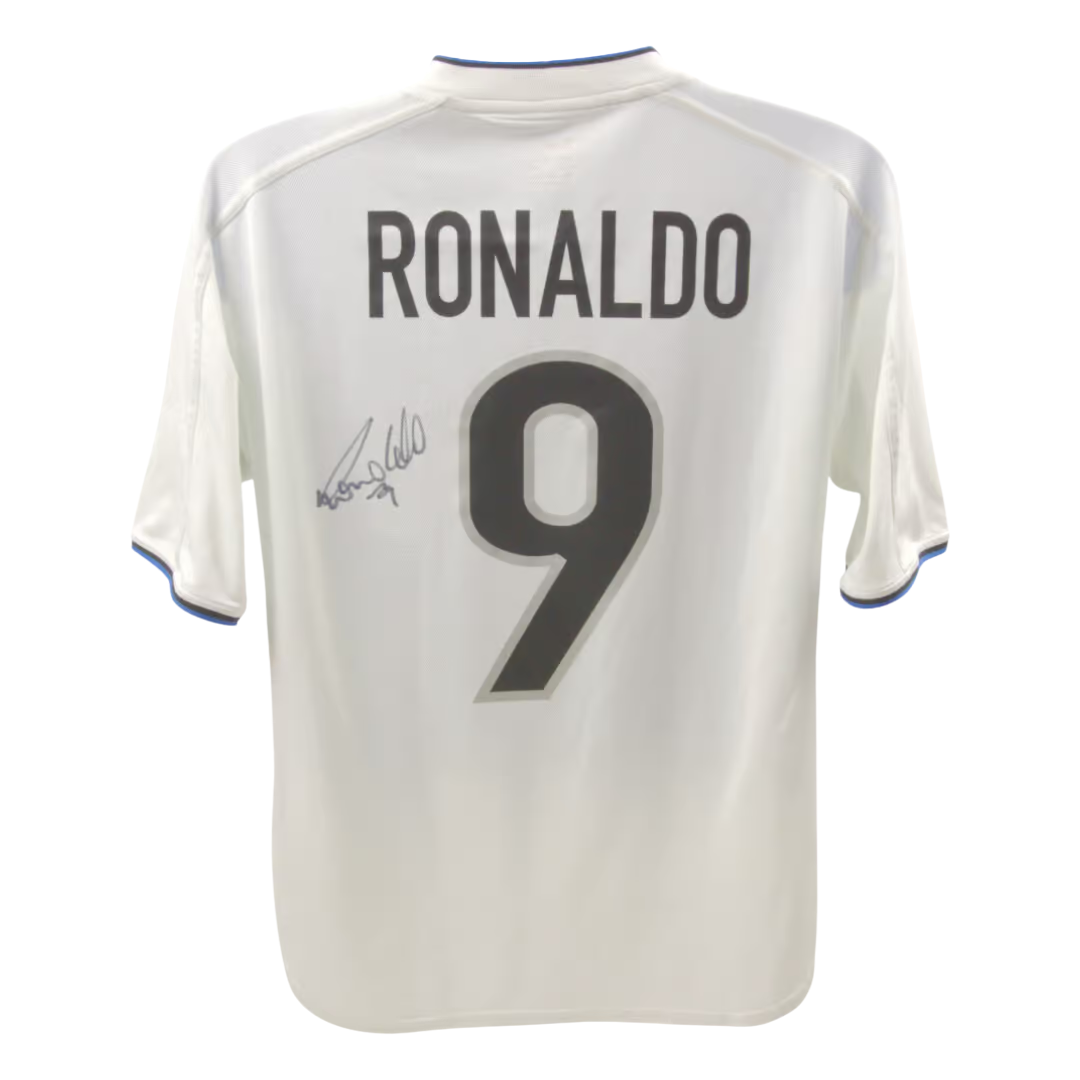 Ronaldo Nazario Signed Inter Milan Away Soccer Jersey #9 with Beckett COA