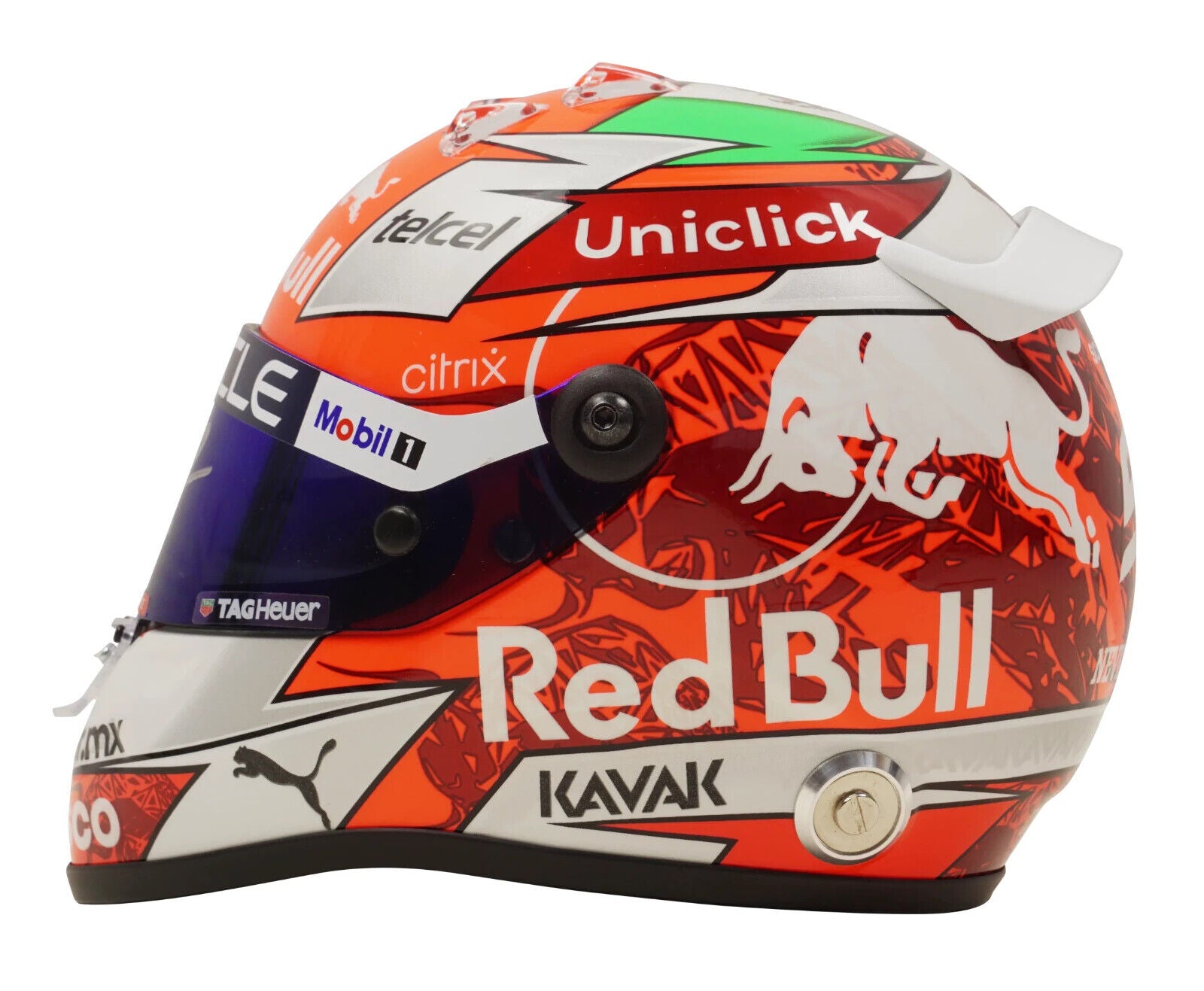 Sergio Perez Signed 2022 Austria F1 RedBull Helmet 1:2 Scale with Beckett COA