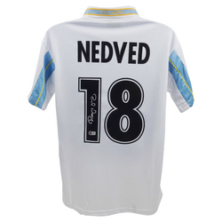 Pavel Nedved Signed S.S. Lazio Soccer Jersey #18 with Beckett Witness