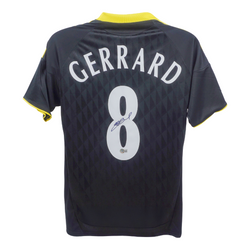 Steven Gerrard Signed Liverpool FC Away Soccer Jersey #8 with Beckett COA