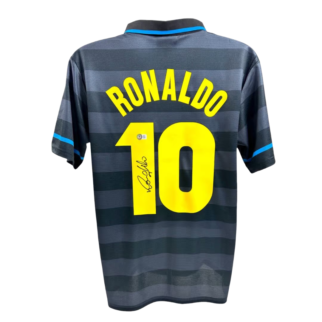 Ronaldo Nazario Signed Inter Milan Home Soccer Jersey #10 with Beckett COA