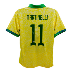 Gabriel Martinelli Signed Brazil FC Home Soccer Jersey #11 with Beckett COA