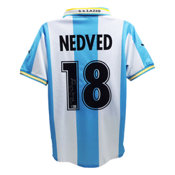 Pavel Nedved Signed S.S. Lazio Home Soccer Jersey #18 with Beckett Witness