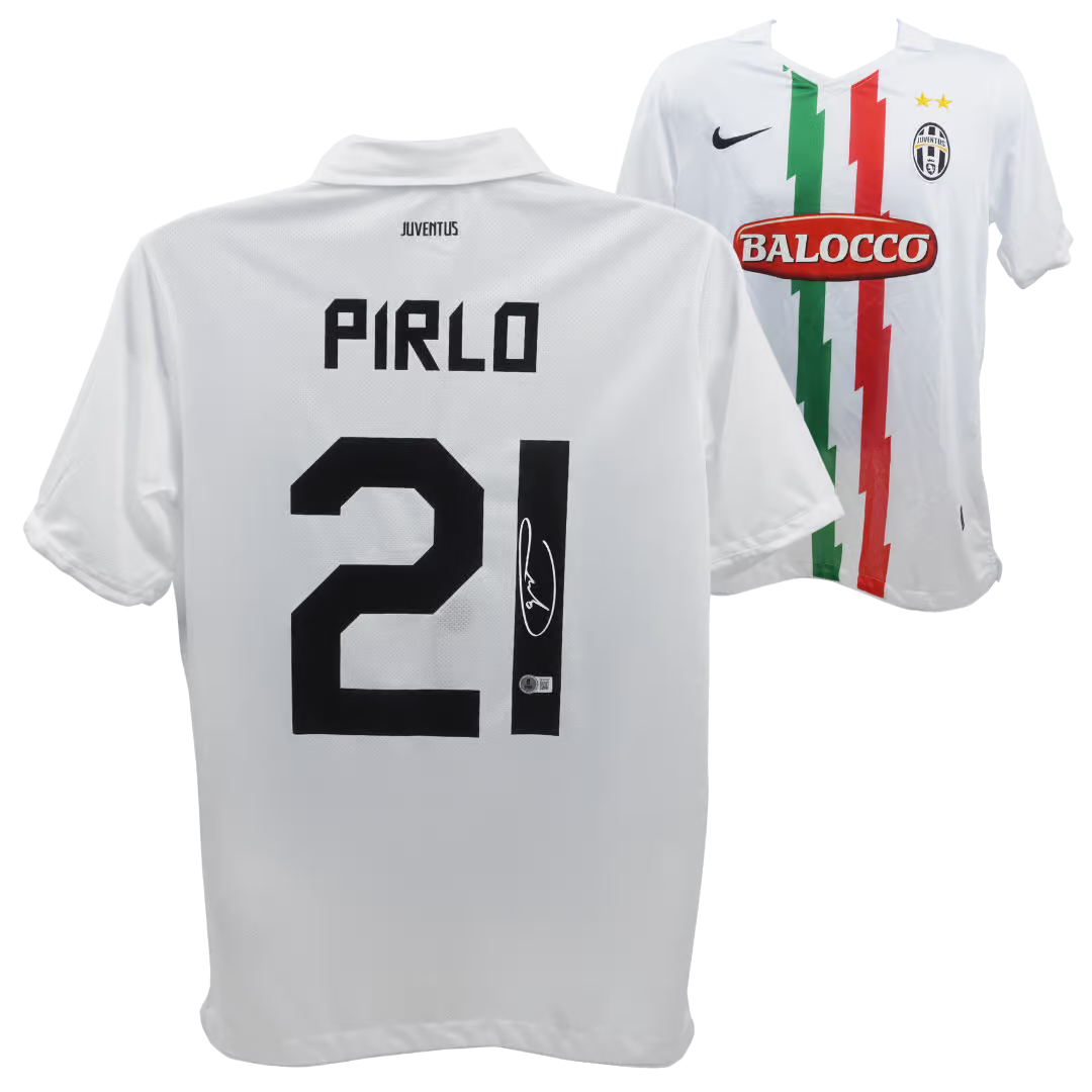 Andrea Pirlo Signed Juventus FC Away Soccer Jersey #21 with Beckett Witness