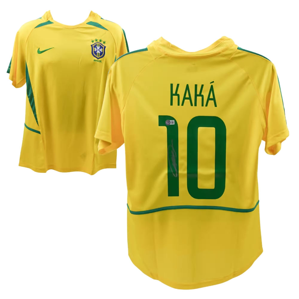 Ricardo Kaka Signed Brazil FC Home Soccer Jersey #10 with Beckett Witness