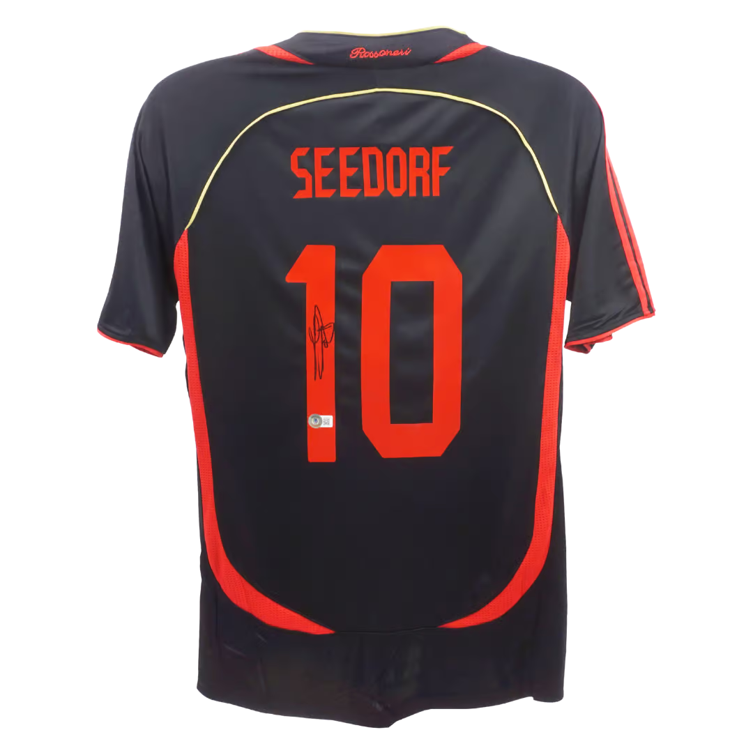 Clarence Seedorf Signed AC Milan Away Soccer Jersey #10 with Beckett COA