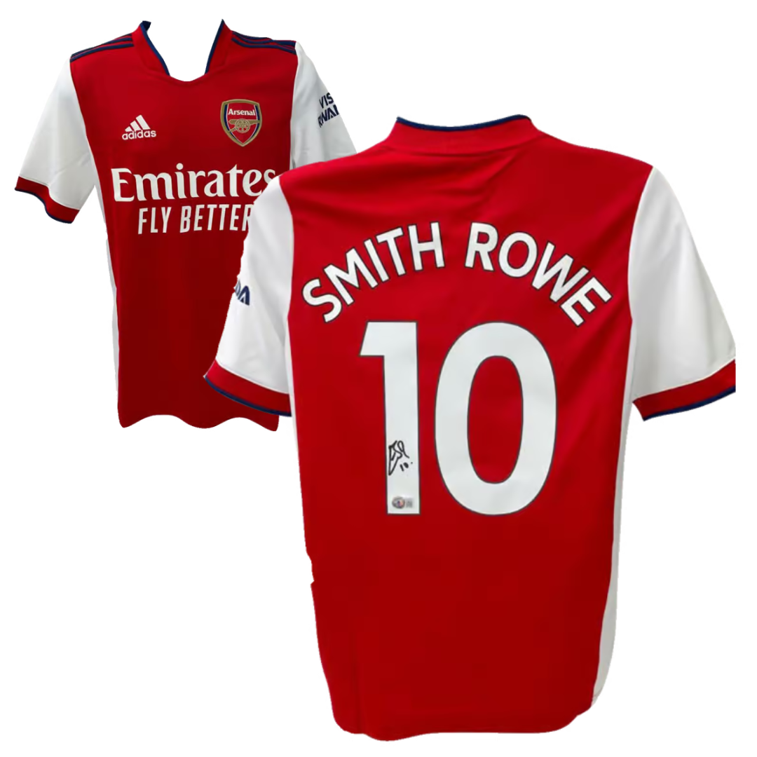 Emile Smith Rowe Signed Arsenal FC Home Soccer Jersey #10 with Beckett COA