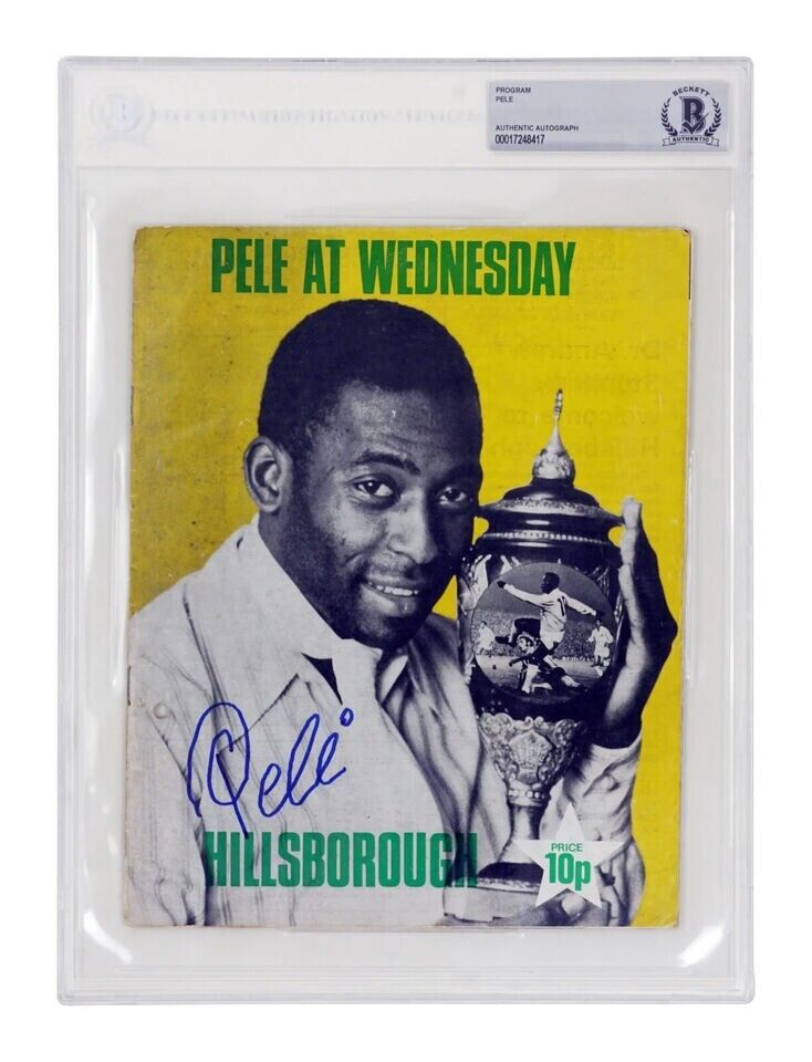 Pele Signed Soccer Program – BGS Authentic