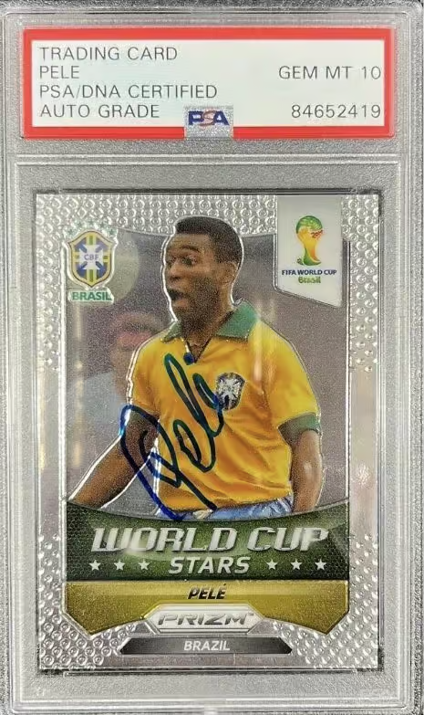 Pele Signed 2014 Panini Prizm World Cup Stars #41 – PSA 10 Autograph