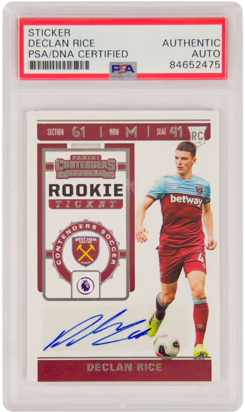 Declan Rice Signed 2019-20 Panini Chronicles Rookie Ticket #RT28 – PSA Authentic