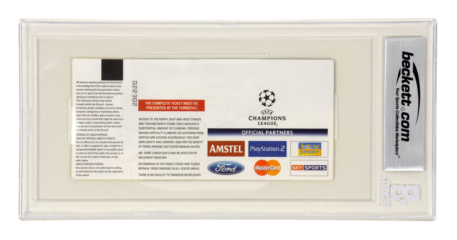 Wayne Rooney Signed 2004 Man Utd Debut Full Match Ticket Inscribed Debut – BGS 4