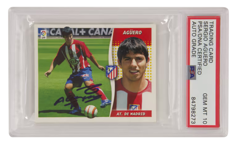 Sergio Aguero Signed 2006-07 Ultimos Fichajes Liga #1 – PSA 10 Autograph