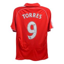 Fernando Torres Signed Liverpool FC Home Soccer Jersey #9 with Beckett COA