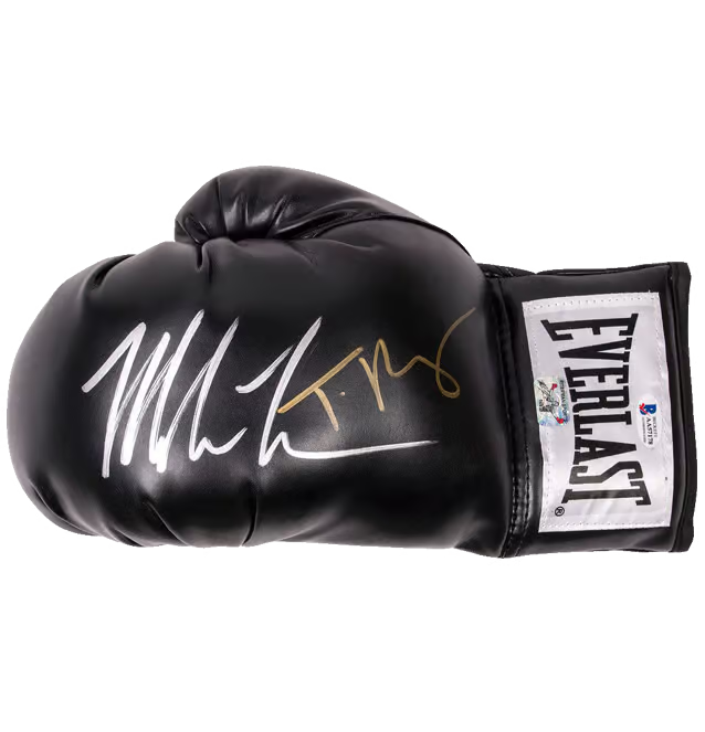 Mike Tyson & Tyson Fury Signed Everlast Boxing Glove with Beckett COA