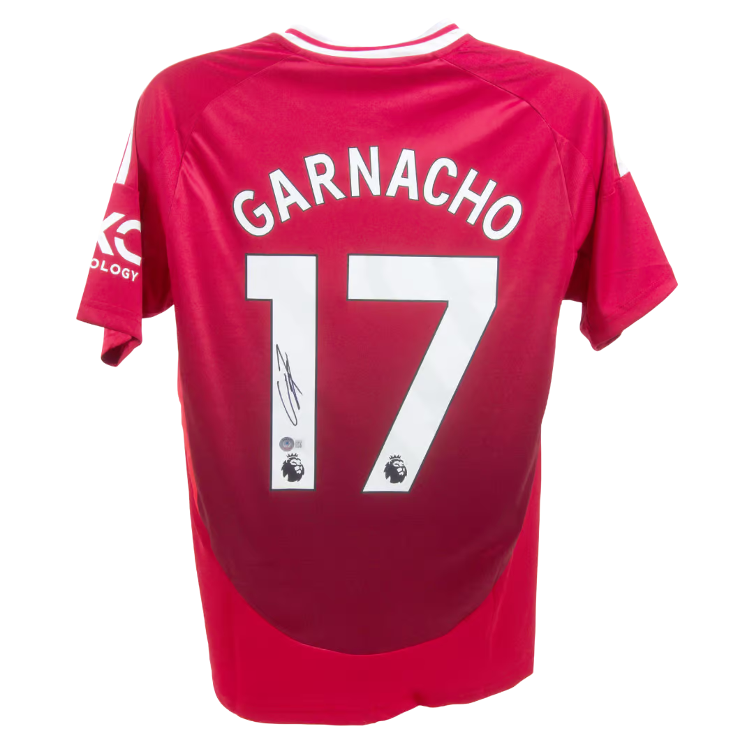 Alejandro Garnacho Signed Manchester Utd Home Soccer Jersey #17 with Beckett COA