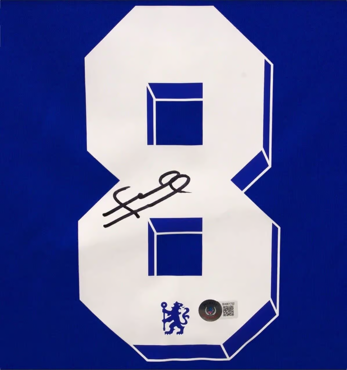 Frank Lampard Signed Chelsea Champions League Soccer Jersey #8 with Beckett COA