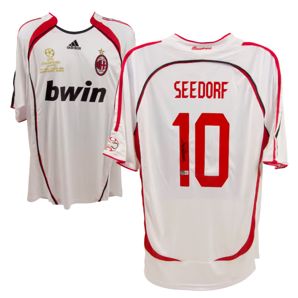 Clarence Seedorf Signed AC Milan Away Soccer Jersey #10 with Beckett COA