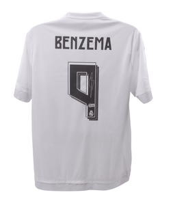 Karim Benzema Signed Real Madrid FC Home Soccer Jersey #9 with Beckett COA