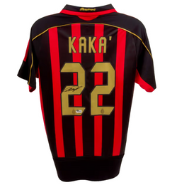 Ricardo Kaka Signed AC Milan Home Soccer Jersey #22 with Beckett Witness