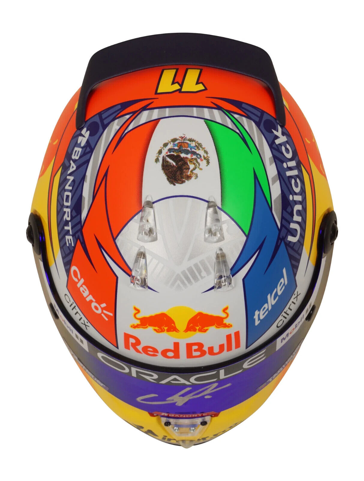 Sergio Perez Signed 2022 Formula 1 RedBull Helmet 1:2 Scale with Beckett COA