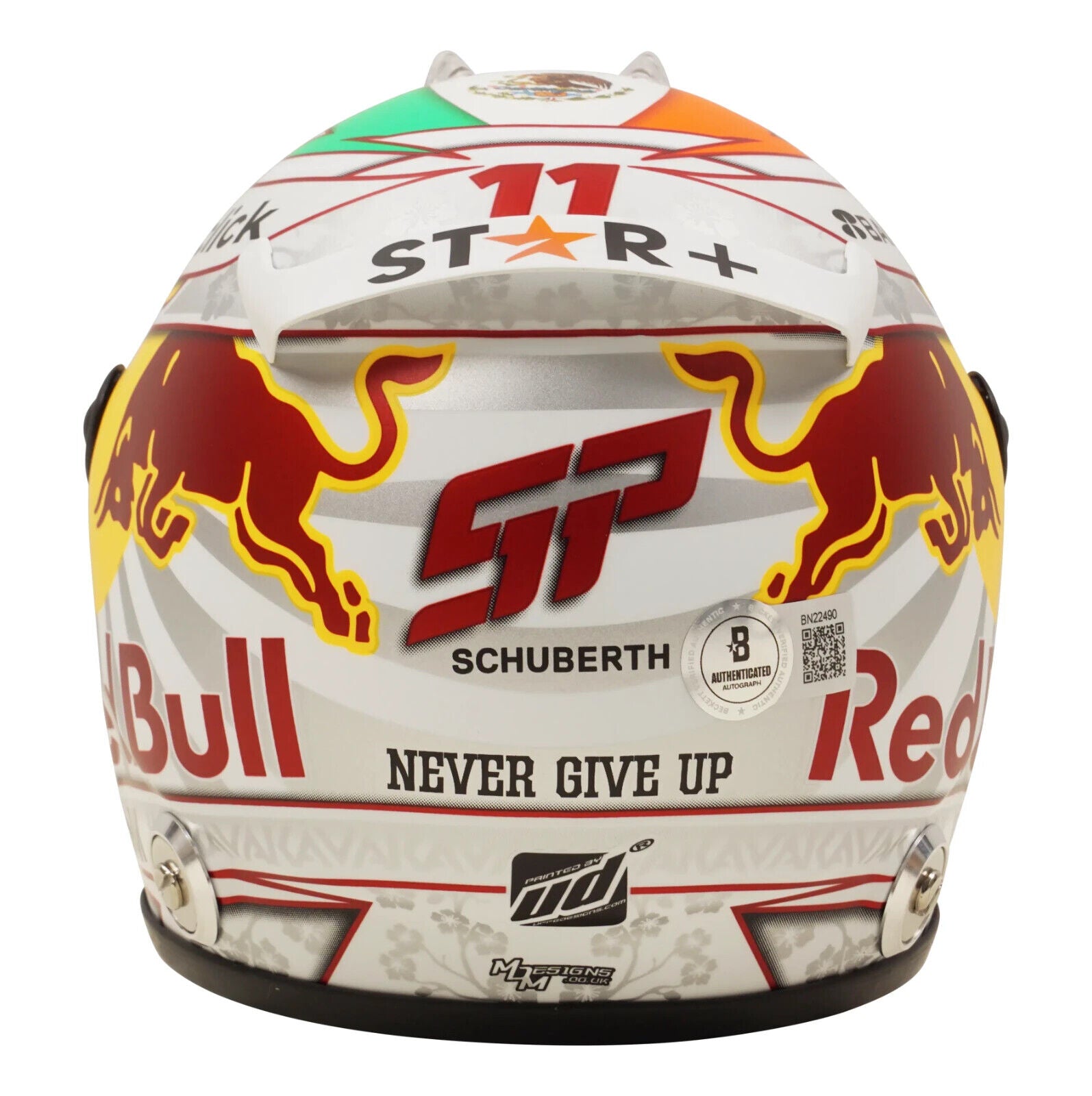 Sergio Perez Signed 2022 Japan F1 RedBull Helmet 1:2 Scale with Beckett COA