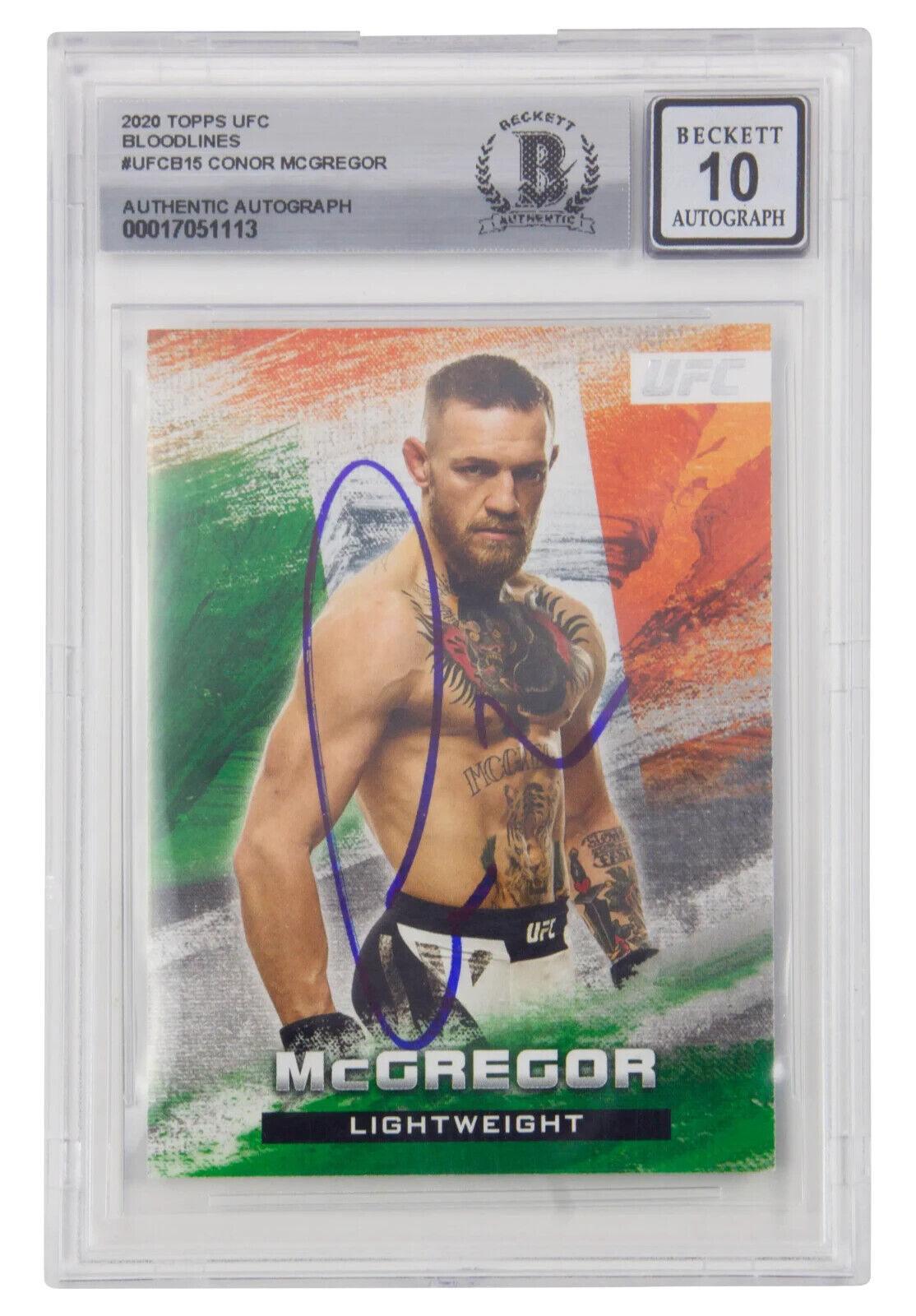 Conor McGregor Signed 2020 Topps UFC Bloodlines – BGS 10 Autograph