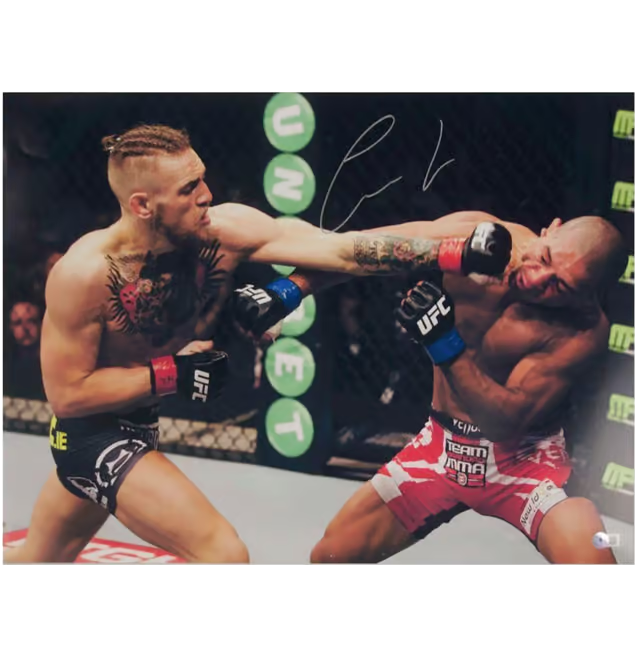 Conor McGregor Signed UFC Fighting Print Size 16″ x 20″ with Beckett COA