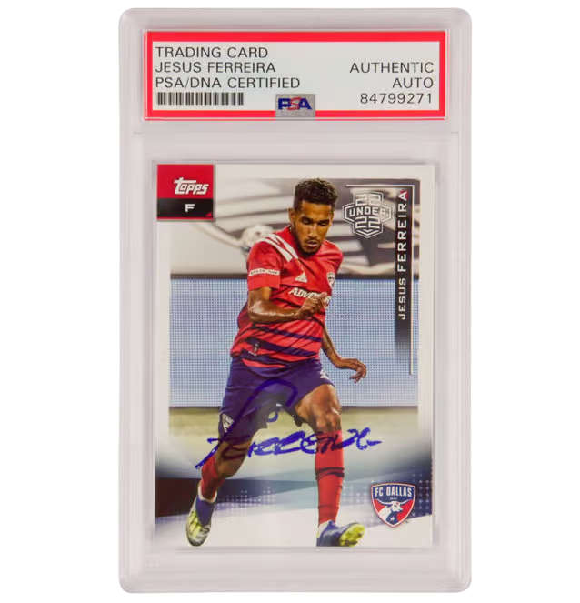 Jesus Ferreira Signed 2021 Topps MLS FC Dallas #166 – PSA Authentic