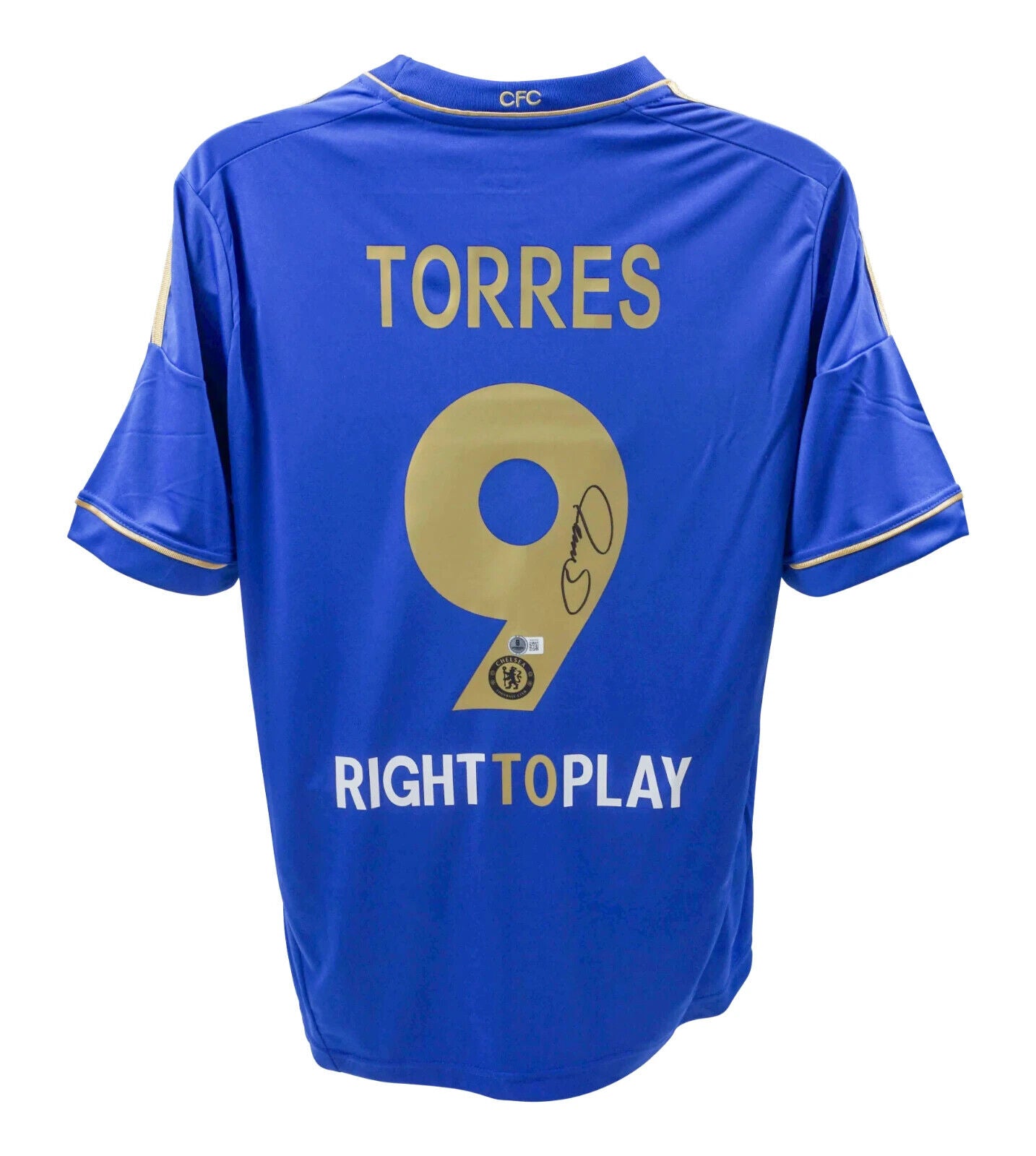 Fernando Torres Signed Chelsea FC Home Soccer Jersey #9 with Beckett COA