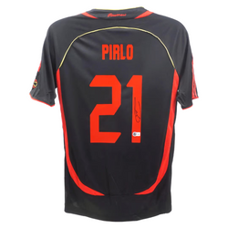 Andrea Pirlo Signed AC Milan Away Soccer Jersey #21 with Beckett Witness