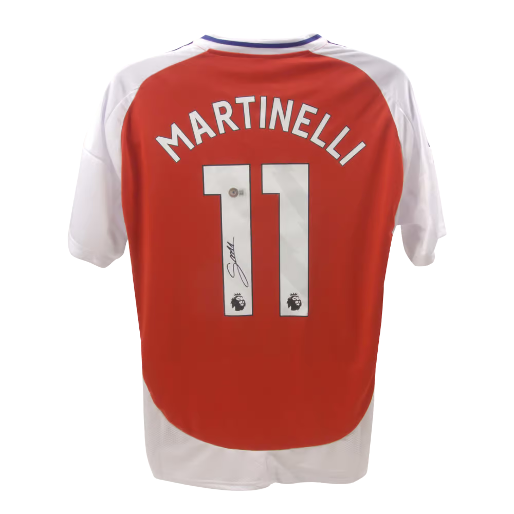 Gabriel Martinelli Signed Arsenal FC Home Soccer Jersey #11 with Beckett COA