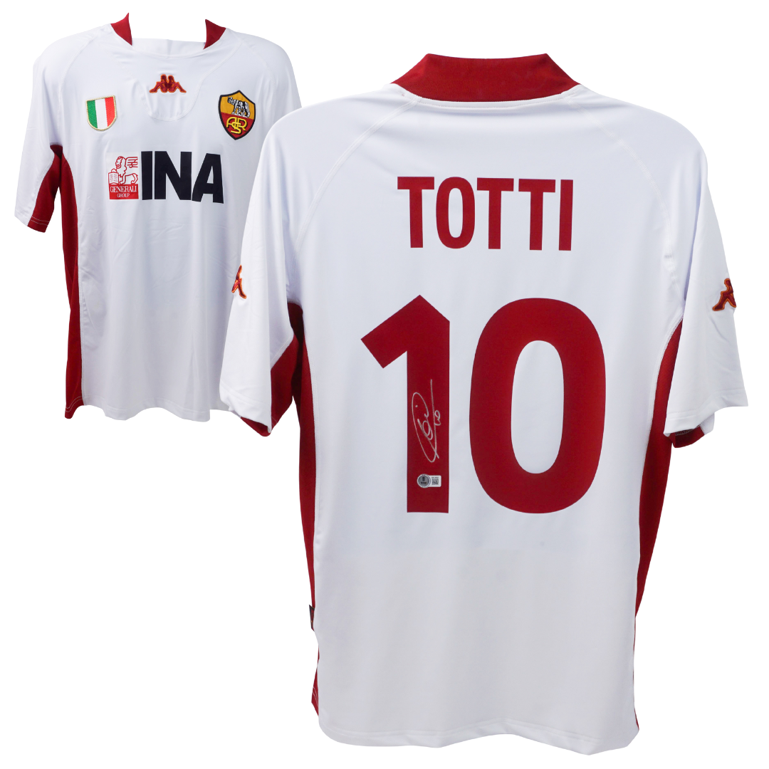 Francesco Totti Signed AS Roma Away Soccer Jersey #10 with Beckett Witness