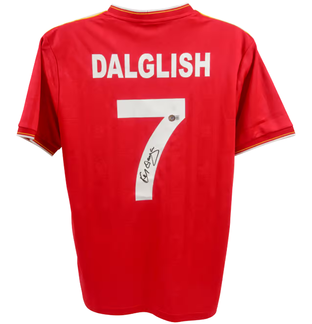 Kenny Dalglish Signed Liverpool FC Home Soccer Jersey #7 with Beckett COA