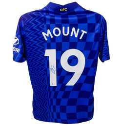 Mason Mount Signed Chelsea FC Home Soccer Jersey #19 with Beckett COA