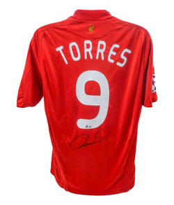 Fernando Torres Signed Liverpool FC UCL Soccer Jersey #9 with Beckett COA