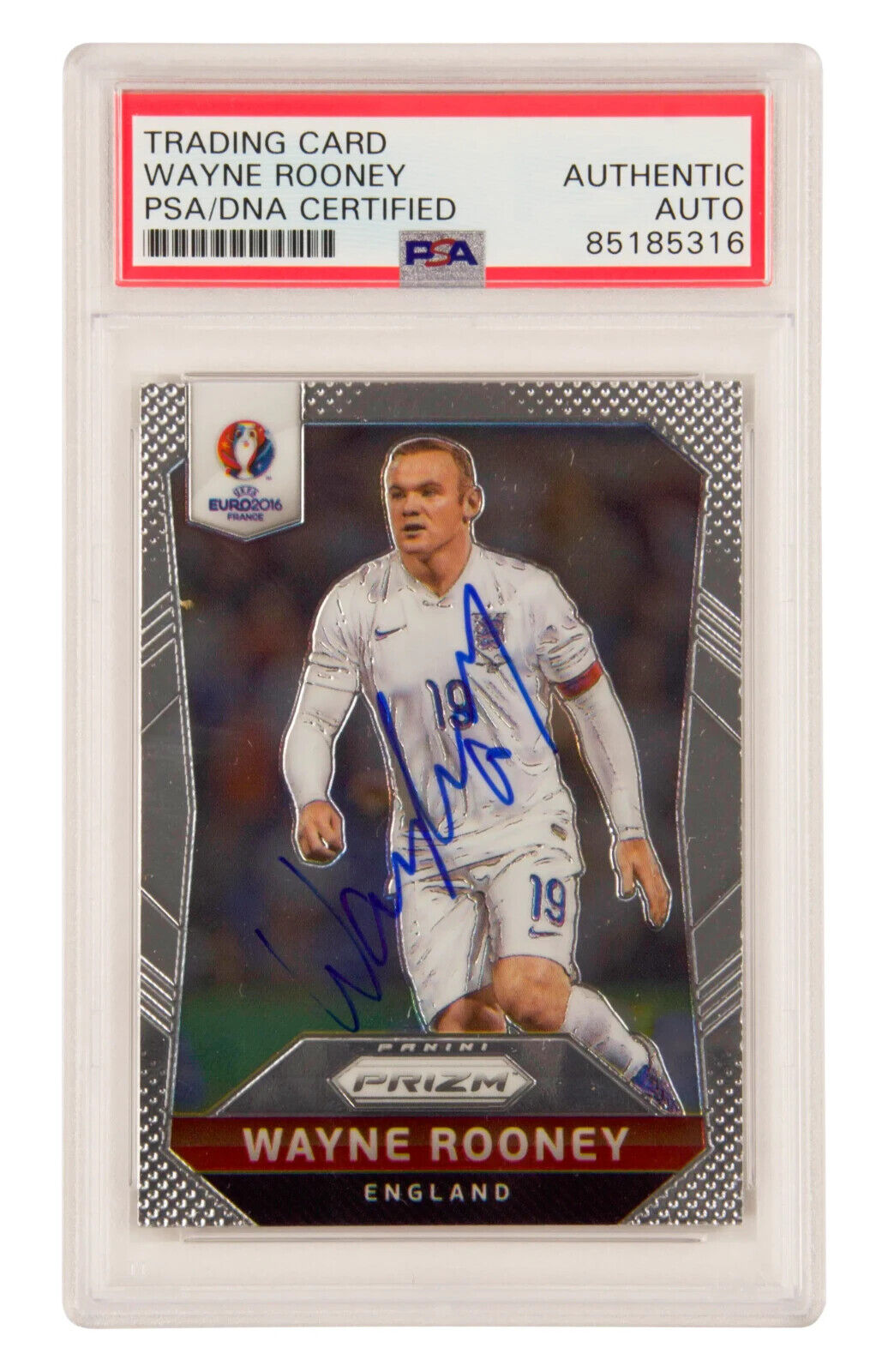 Wayne Rooney Signed 2016 Panini Prizm UEFA Euro Competitions – PSA Authentic