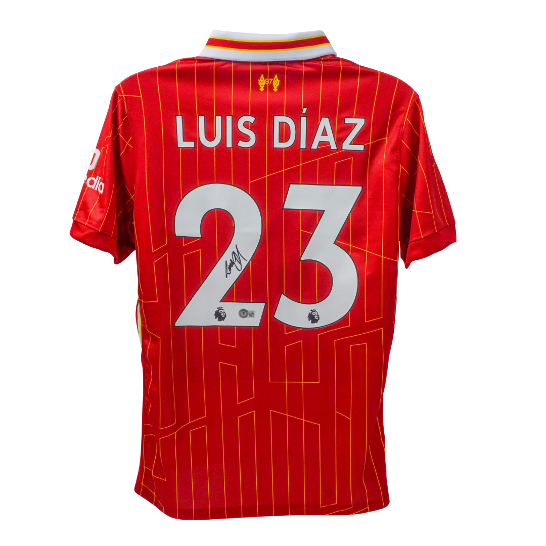 Luis Diaz Signed Liverpool FC Home Soccer Jersey #23 with Beckett COA