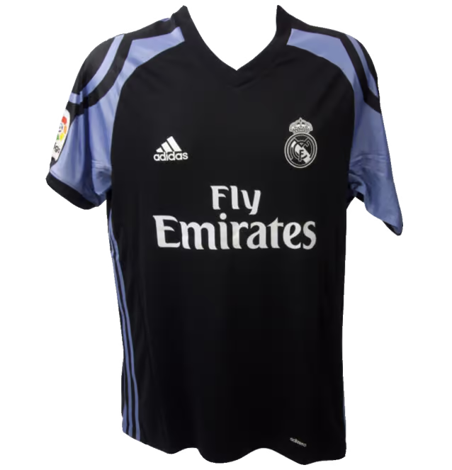 Karim Benzema Signed Real Madrid FC Away Soccer Jersey #9 with Beckett COA