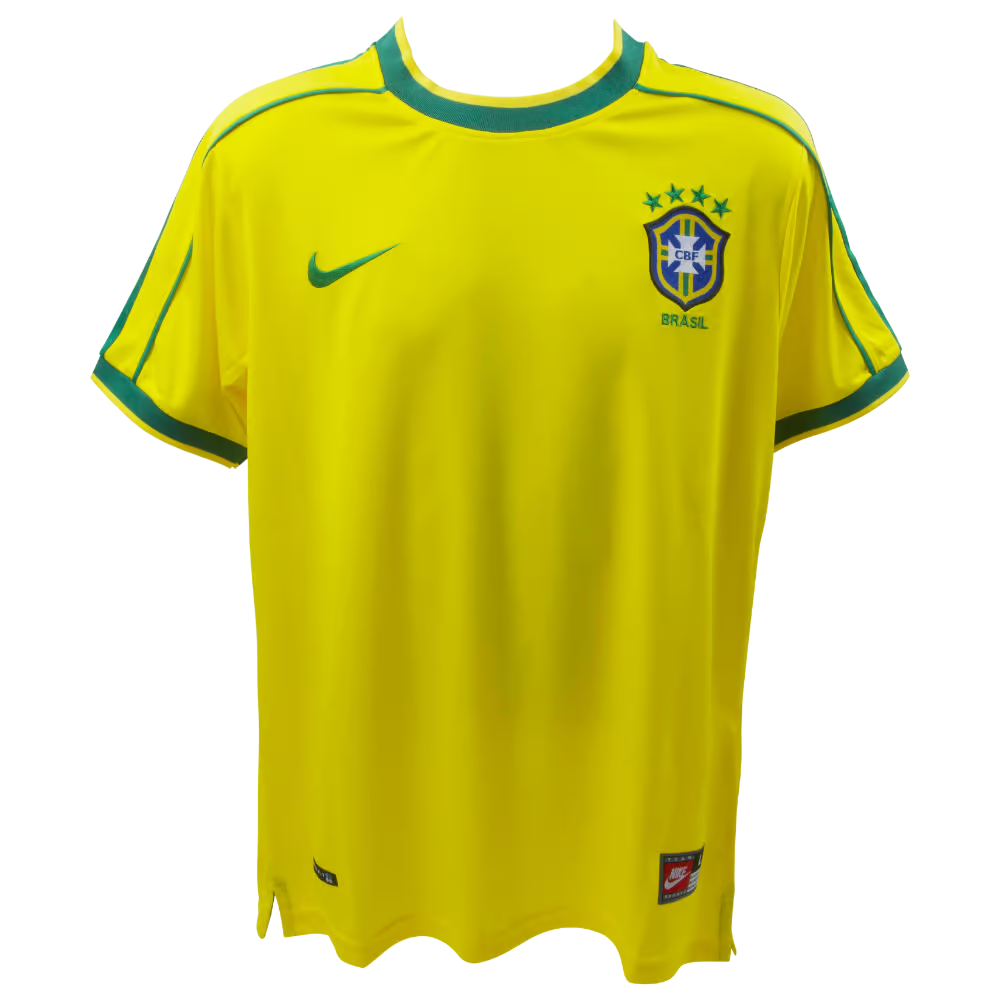 Ronaldo Nazario Signed Brazil FC Home Soccer Jersey #9 with Beckett Witness