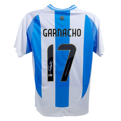 Alejandro Garnacho Signed Argentina FC Home Soccer Jersey #17 with Beckett COA