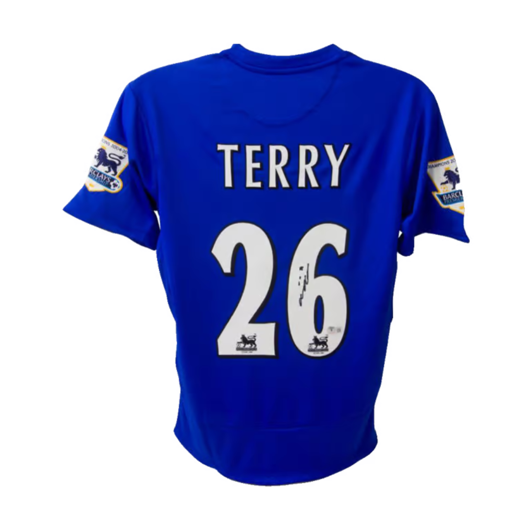 John Terry Signed Chelsea FC Home Soccer Jersey #26 with Beckett COA