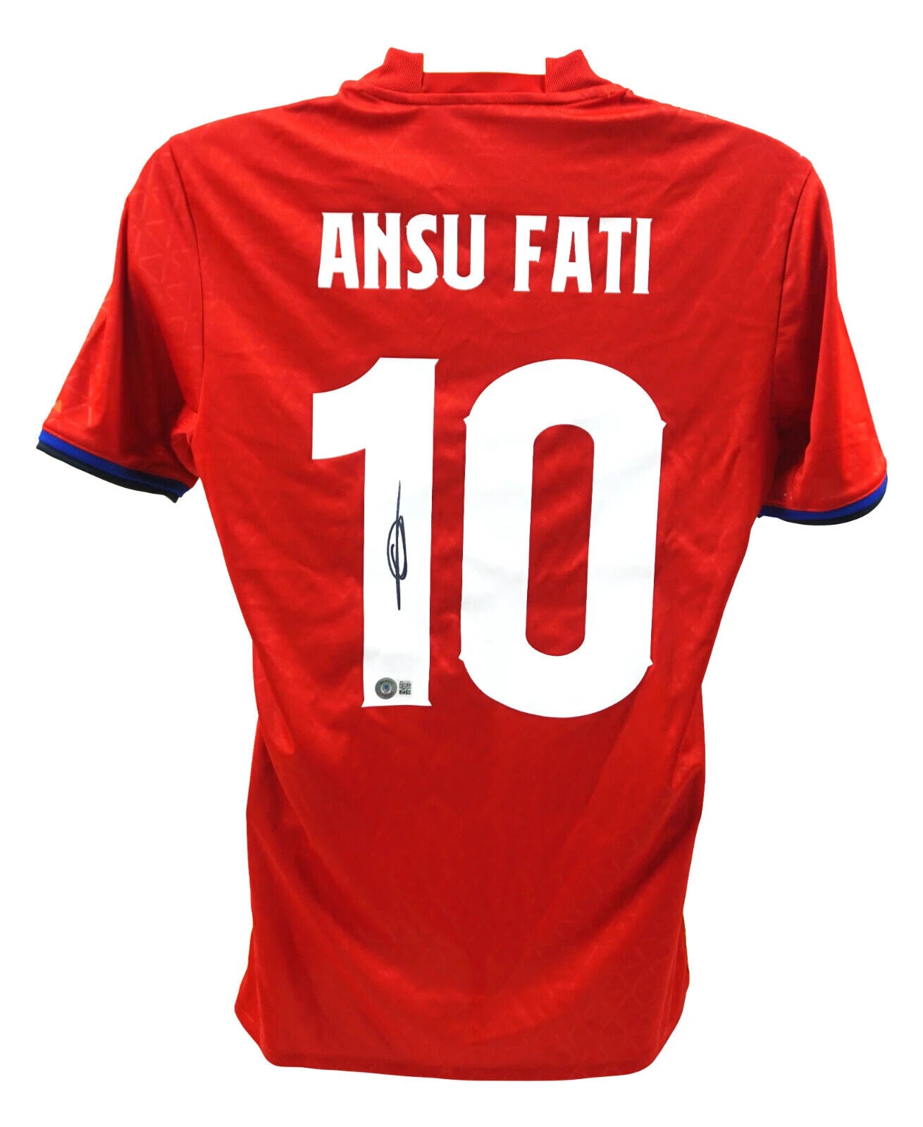 Ansu Fati Signed Spain FC Home Soccer Jersey #10 with Beckett COA