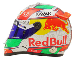 Sergio Perez Signed 2021 Mexico F1 RedBull Helmet 1:2 Scale with Beckett COA