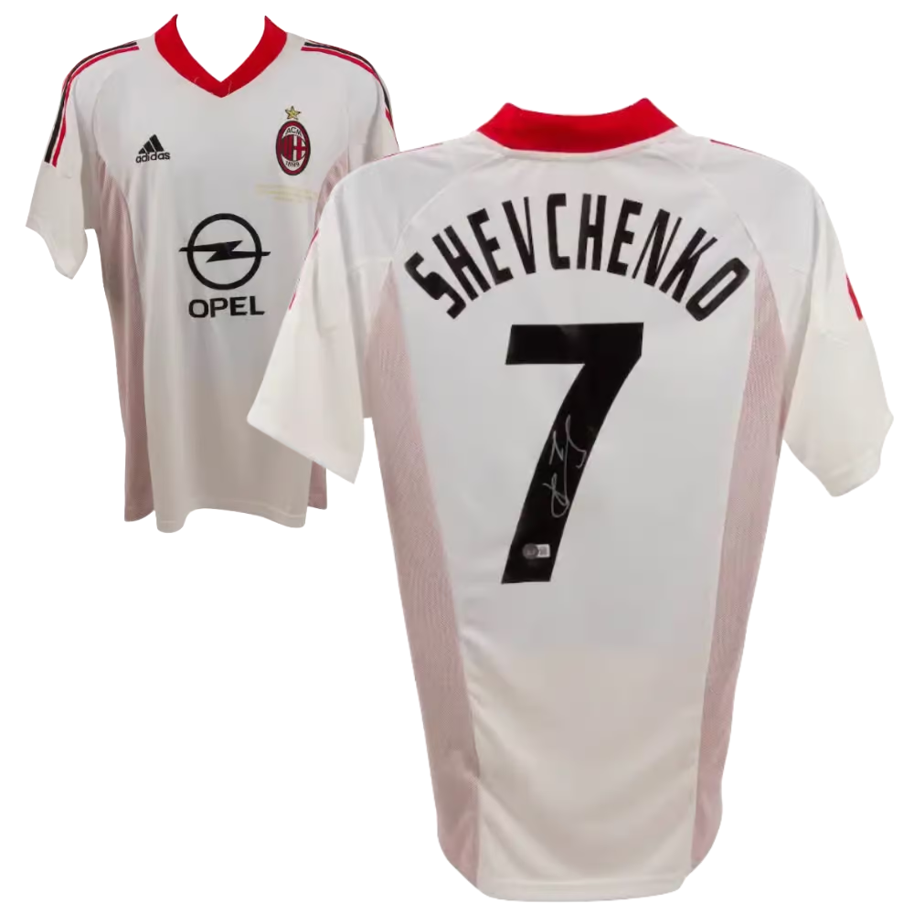 Andriy Shevchenko Signed AC Milan Away Soccer Jersey #7 with Beckett COA