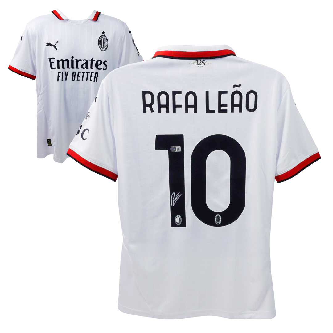 Rafael Leao Signed AC Milan Away Soccer Jersey #10 with Beckett COA